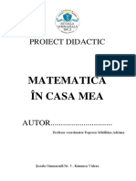5 Proiect Didactic Matematica in Casa Mea