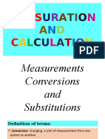 Measurements, Conversions, and Substitutions (Group 3)