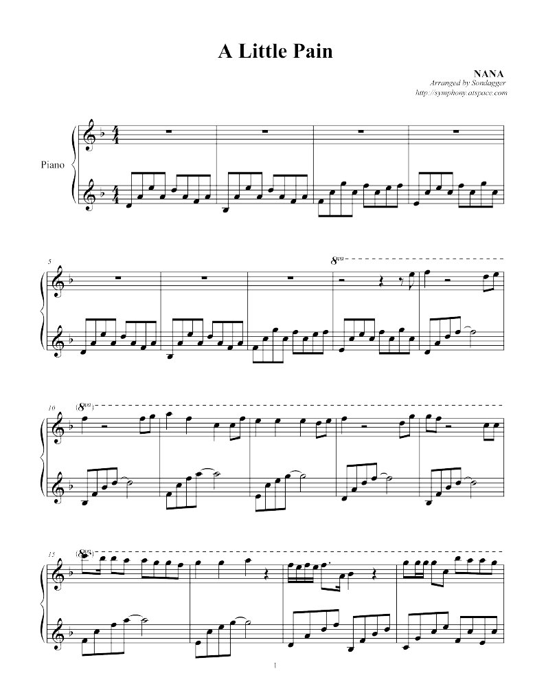A Little Pain - Olivia Lufkin (Piano) | PDF
