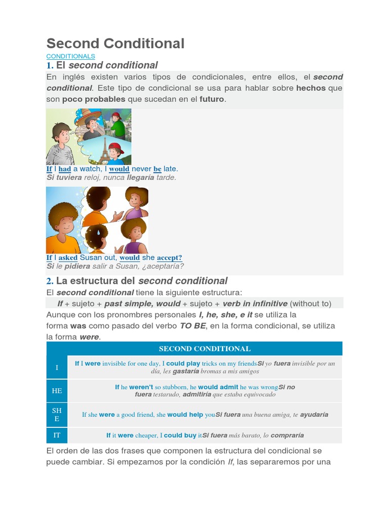 Second Conditional | PDF | Lingüística | Sintaxis