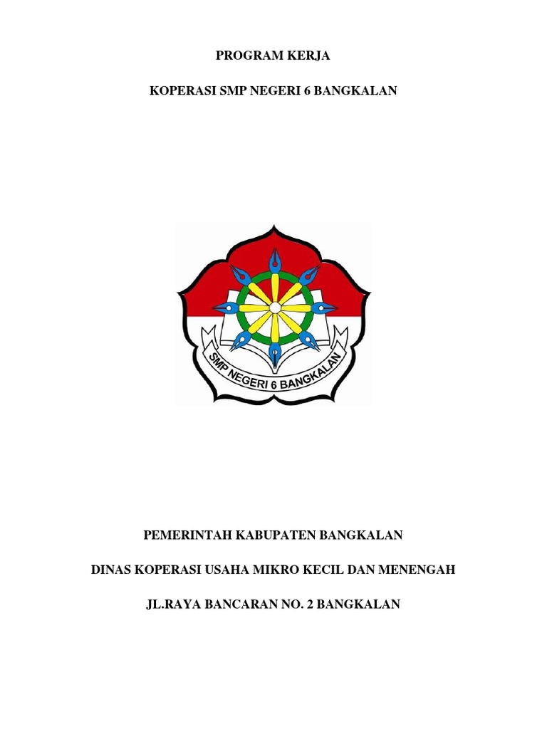 Program Kerja Koperasi Sekolah