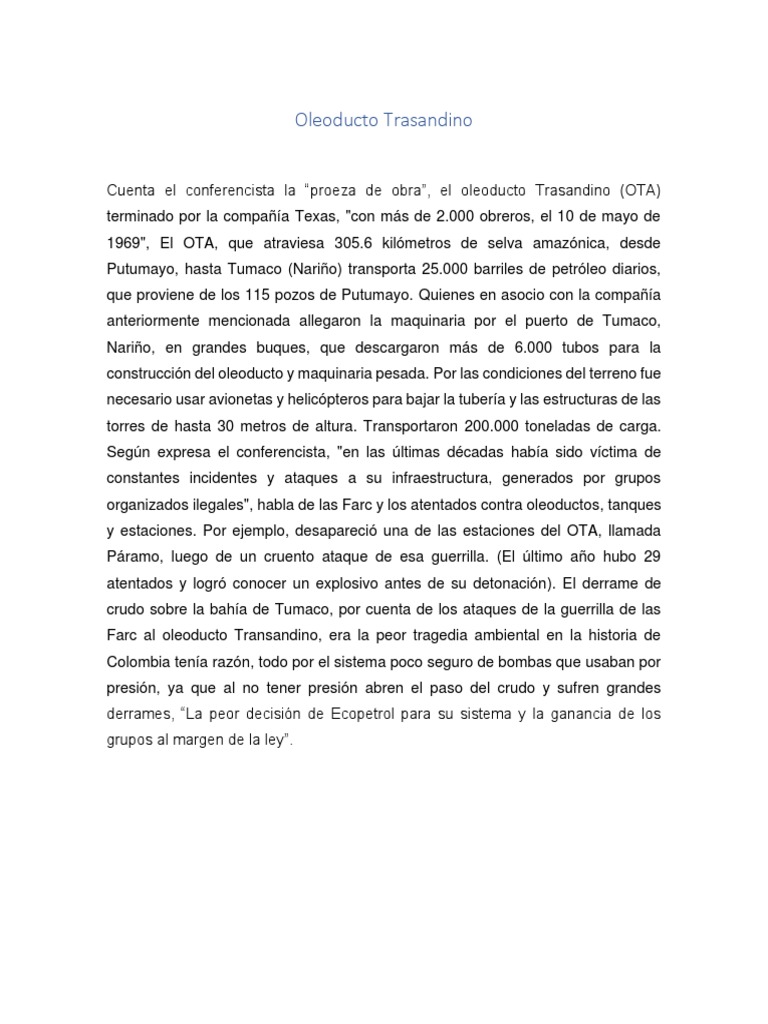 Oleoducto Trasandino PDF