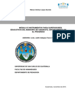 Módulo E Instrumentos para Supervisores Educativos Del Municipio de Sanarate, Departamento de El Progreso