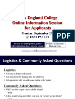 New England College Online Sept 27th Info Session For Applicants