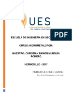 Portafolio Hidrometalurgia - Alex Jesús Huamanvilca Ichocan PDF