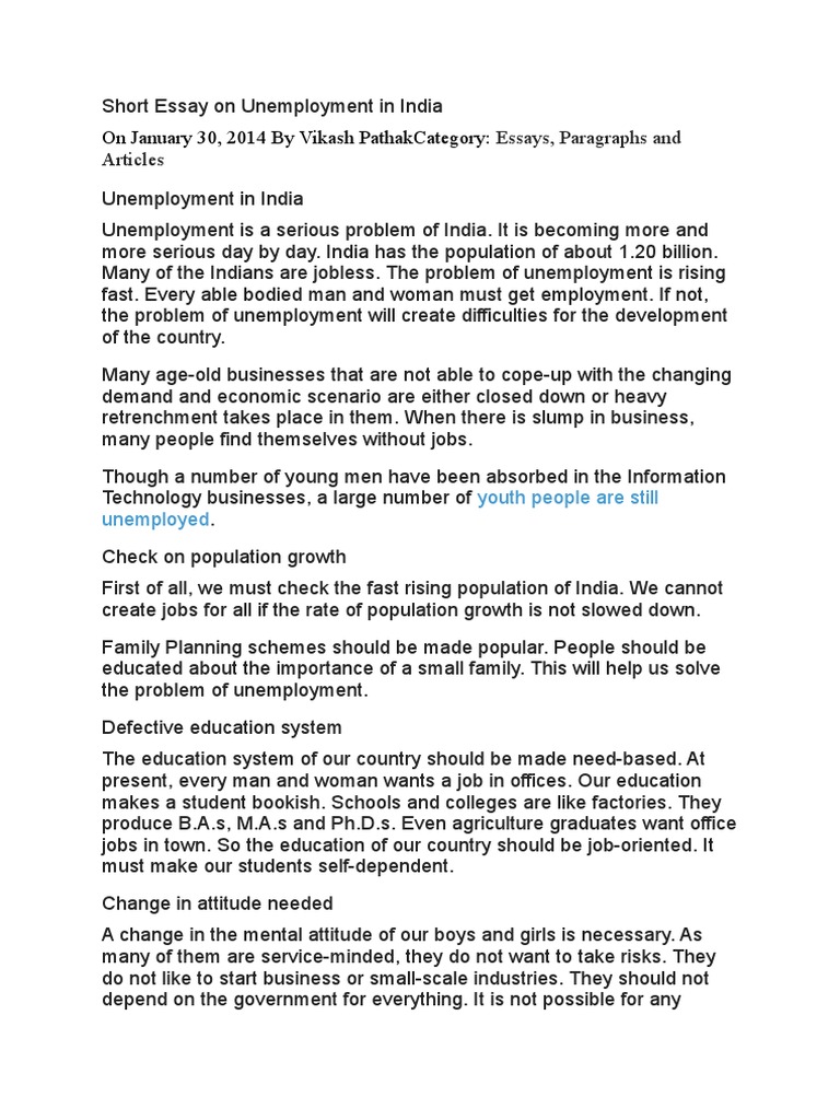 Unemployment Problem in India | PDF | Unemployment | Social Science