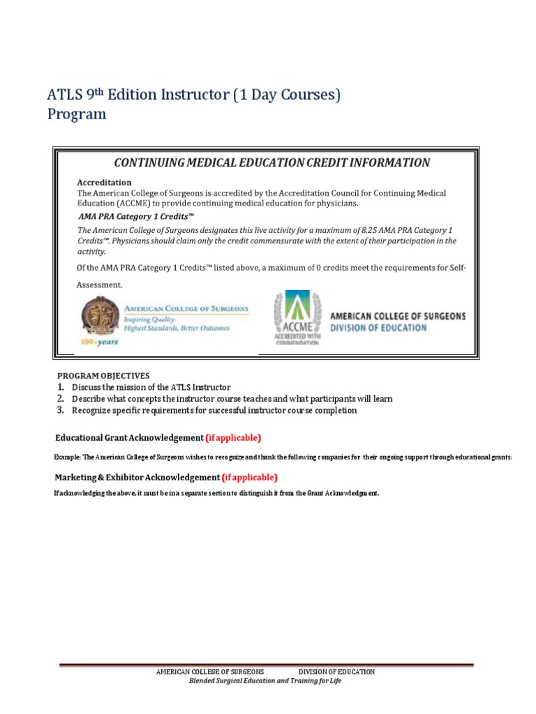 Advanced trauma life support intelligence overview