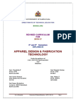 Apparel Design & Fabrication Technology: Revised Curriculum FOR