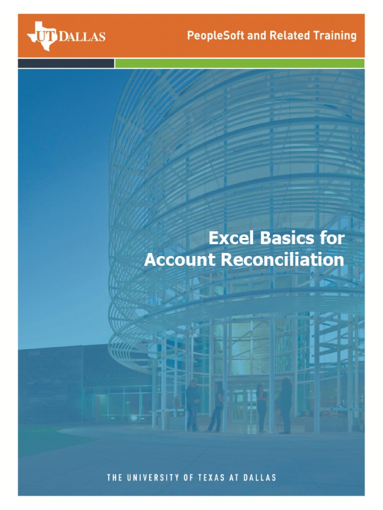 Training Guide Excel Basics - AcctRecon PDF | PDF | Microsoft Excel ...