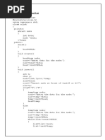 Program: Singly Linked List