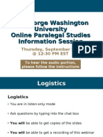 The George Washington University Online Paralegal Studies Information Session