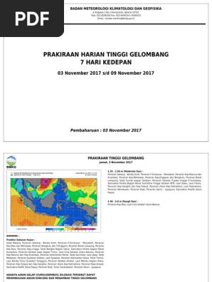 Prakiraan Satu Minggu Kedepan 2017 11 03