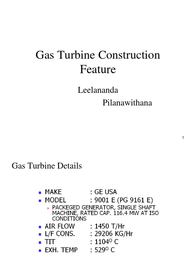 Gas Turbine Construction Overview | PDF | Turbine | Combustion