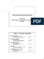 1.050 Engineering Mechanics: Beam Elasticity - Derivation of Governing Equation