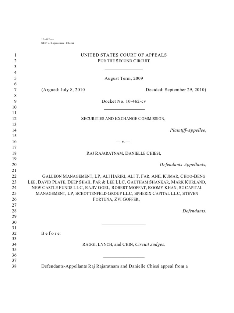 Appeals Court Ruling On Wiretaps in Galleon Case | PDF | Discovery (Law ...