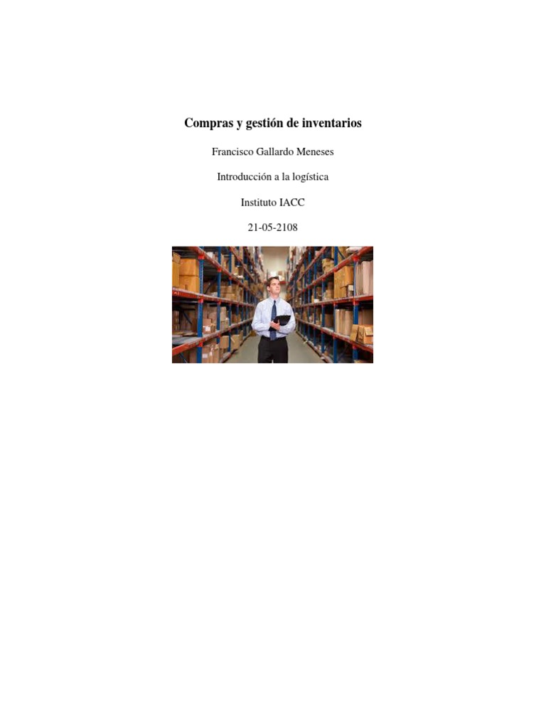 Gestión de Compras e Inventarios Eficiente | PDF | Logística | Inventario