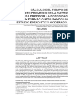 Cálculo Del Tiempo de Tránsito Promedio de La Matriz para Predecir La Porosidad en Formaciones Usando Un Estudio Estadístico Moderado