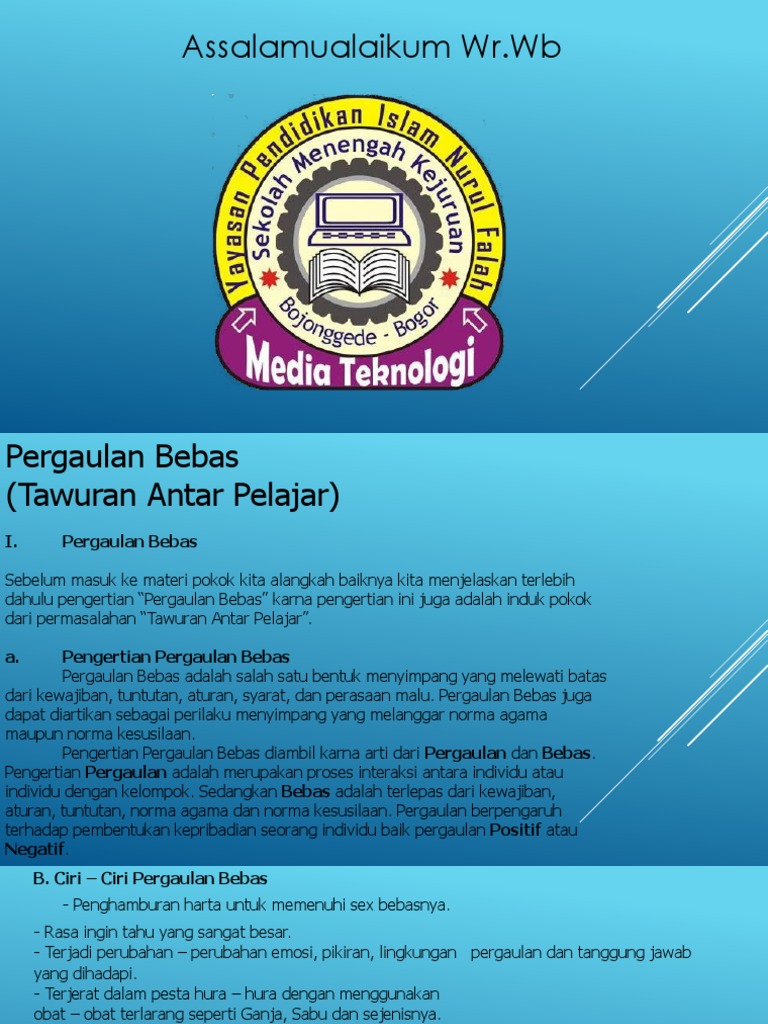 Debat Pergaulan Bebas Tawuran Antar Pelajar Presentation Docx