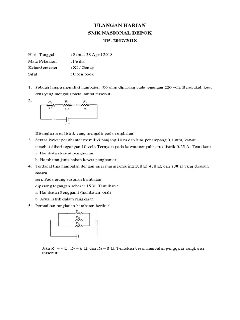 Ulangan Harian Fisikadocx