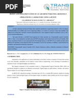 Design and Implementation of An Architecture For A Remotely Operated PLC Laboratory Using Labview