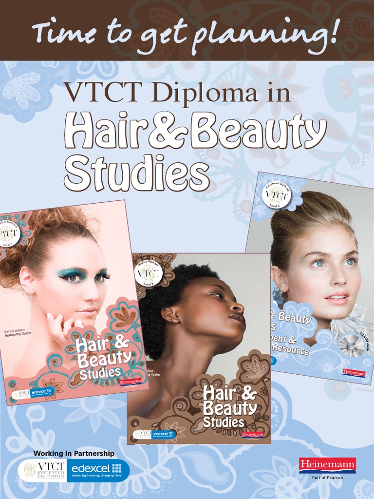 VTCT Diploma Levels 1 2 3 For Hair and Beauty Time To Get Planning Pack