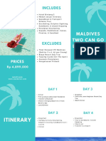 Itinerary Two Can Go Maldives New