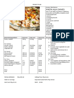 Project Plan - Pasta Ala Chives