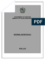 National Water Policy of Pakistan 2018