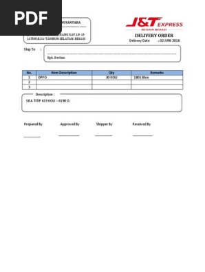 Delivery Order