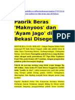 Pabrik Beras Disegel