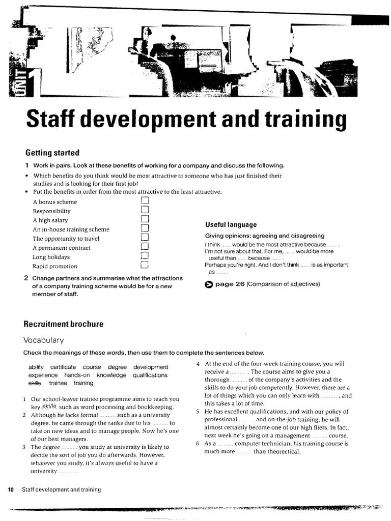 Unit01 Staff Develop&Training | PDF