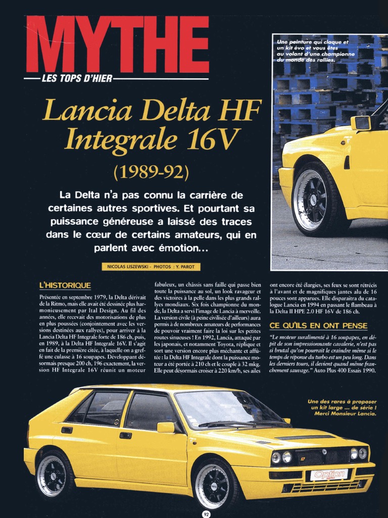 Lancia Delta HF Integrale 16v (89-92) PDF | PDF
