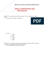 La Fórmula Preferidadel Profesor