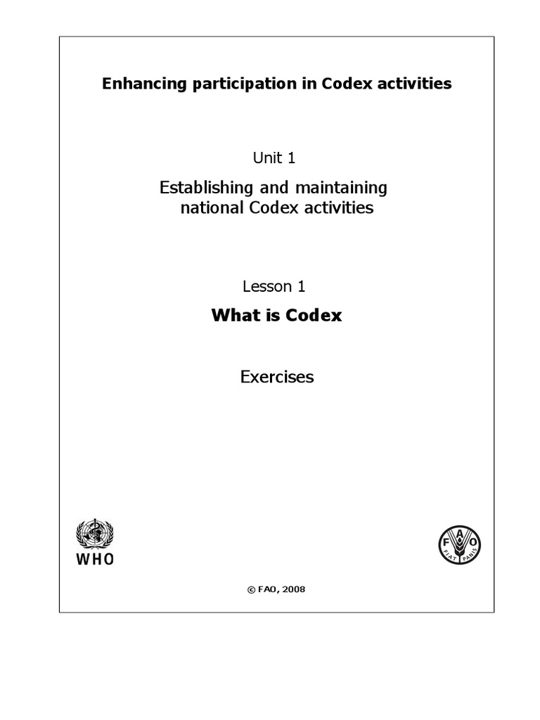 F2F Codex Lesson 1-1 Exercises | PDF | Food And Agriculture ...