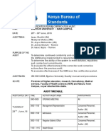 Main Campus Recertification Audit Plan