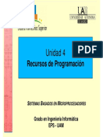 Unidad 4 Sistemas Basados en Microprocesadores SBM UAM