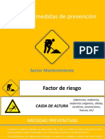 Riesgos y Medidas de Prevención Sector Mantenimiento