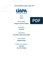 Ser Humano y Desarrollo Sostenible Tarea 2 