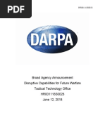 DARPA Call For Disruptive Capabilities For Future Warfare Tactical Technology Office