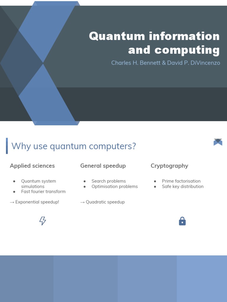 Quantum Computing: Speedup and Applications | PDF | Quantum Computing ...