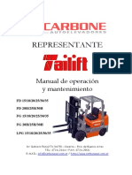Manual operación y mantenimiento autoelevadores Tailift FD y FG