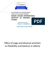 Effect of Yoga and Physical Activities On Flexibility