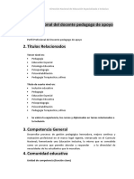 Perfil Profesional Del Docente Pedagogo de Apoyo