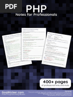 PHP Notes For Professionals