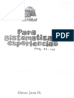 Jara H. Oscar - para Sistemaizar Experiencias Pp. 73 - 123 PDF