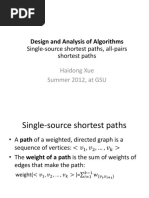 Lecture 11B - Single Source Shortest Paths, All Pairs Shortest Paths