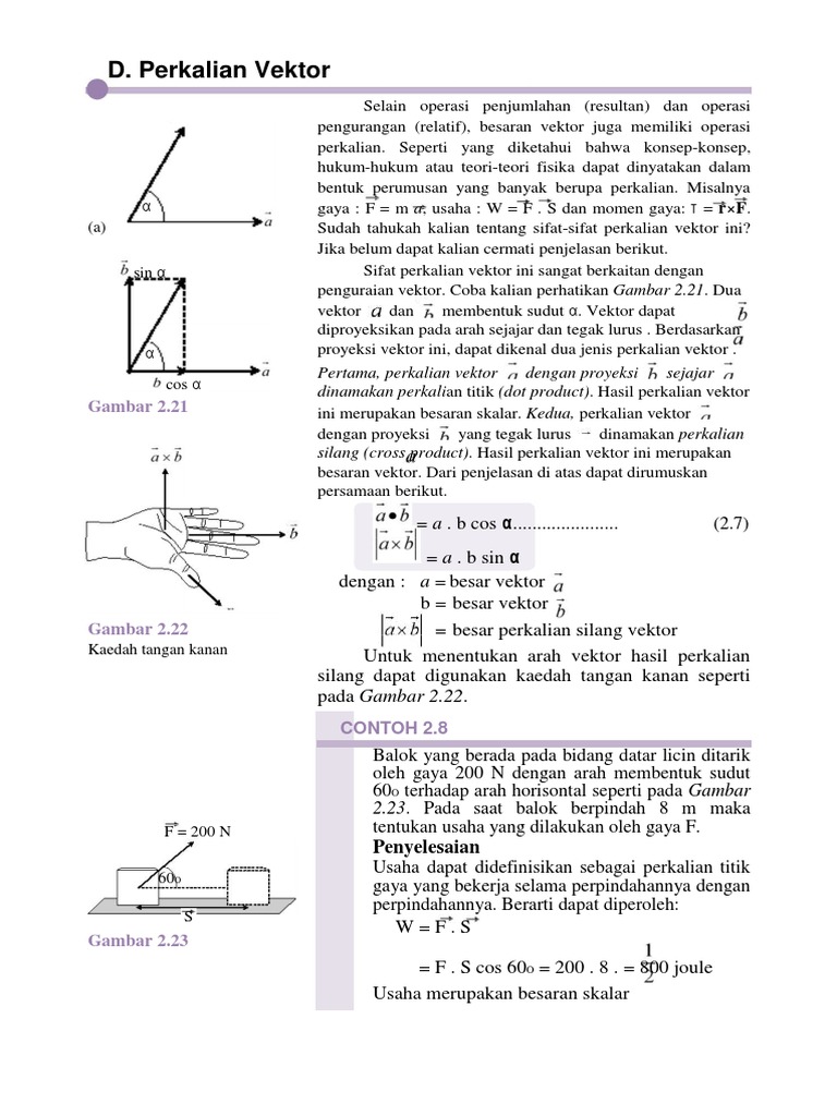 Perkalian Vektor dan Momen Gaya | PDF