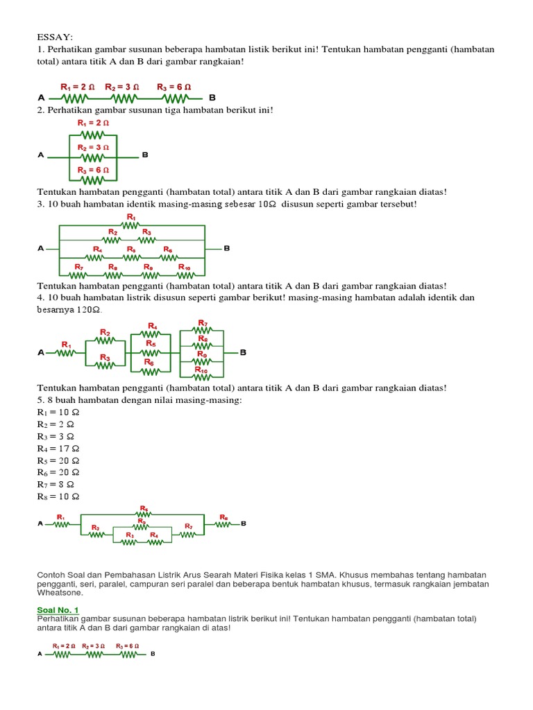 Soal Isisan Elektrodinamika Kls 9