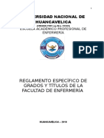 Reglamento Específico de Grados y Titulos de La Facultad de Enfermería