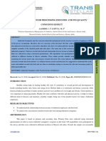 A Study On The Food Processing Industry and Its Quality Conscious Effect